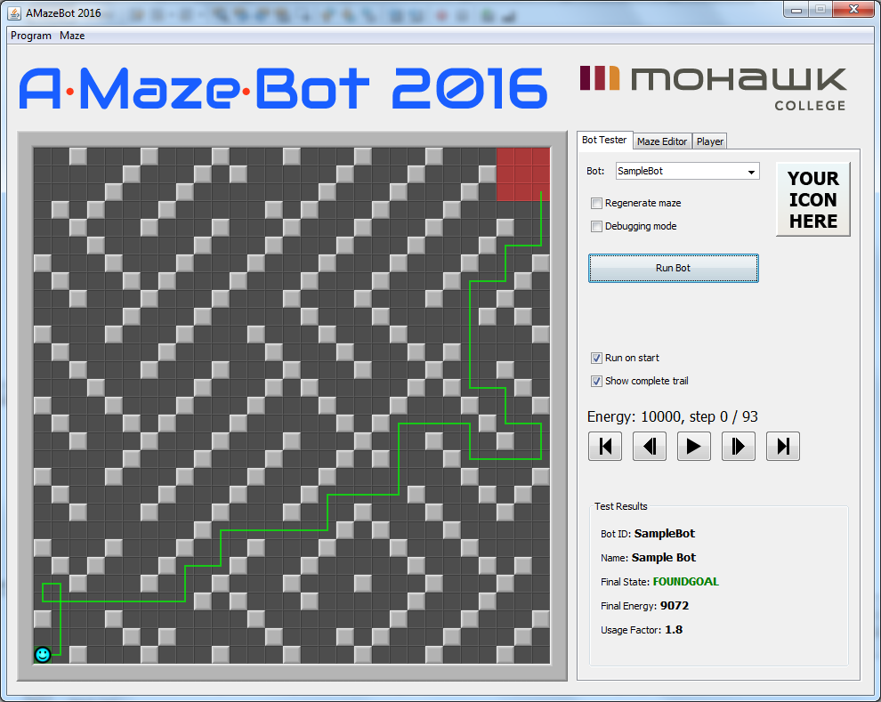 AMazeBot 2016 Bot Tester